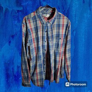 Weatherproof Plaid Button Down‎ Shirt Size XL